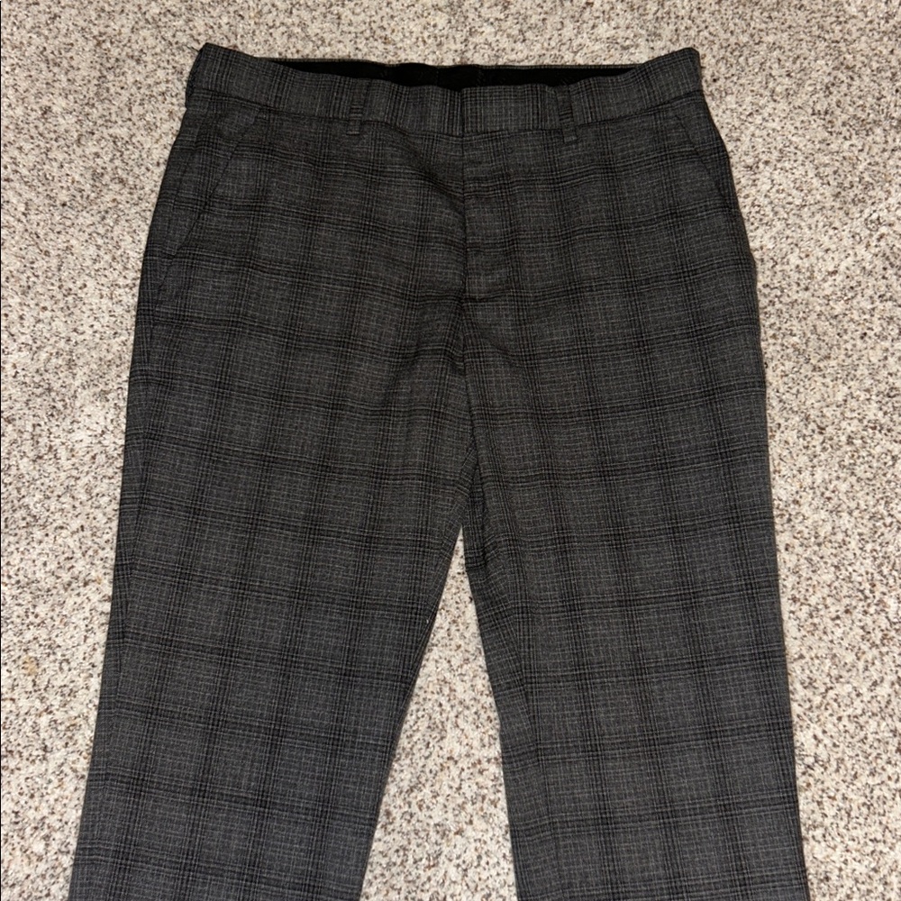 Express Charcoal Checkered Pants